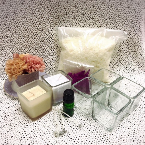 Scented soy candle material DIY kit set