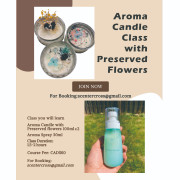Aroma Candle with preserved flowers and Aroma Spray Workshop in Toronto