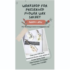 Wax Sachet with preserved flowers and Aroma Spray Workshop in Toronto
